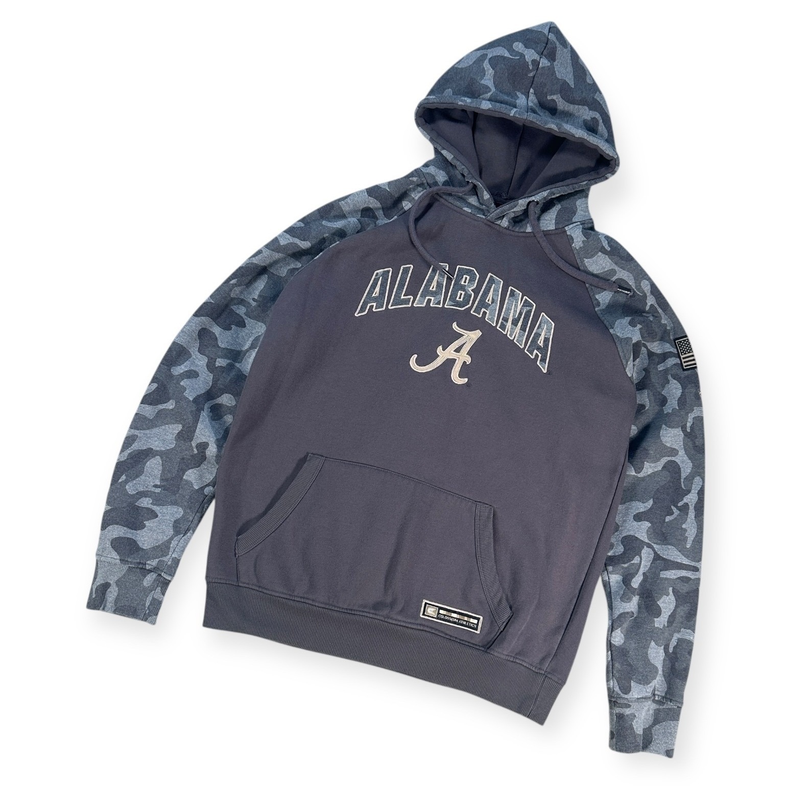 Colosseum Alabama Crimson Tide Camo Raglan Hoodie Mens Large Ncaa Football